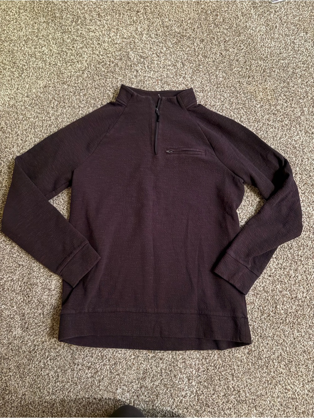 Marc Anthony Marled Burgundy Quarter-Zip Pullover